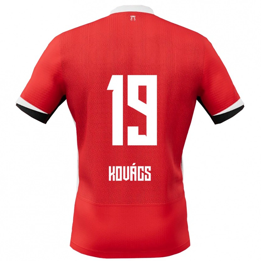Danxen Damen Bendegúz Kovács #19 Rot Weiß Heimtrikot Trikot 2025/26 T-Shirt