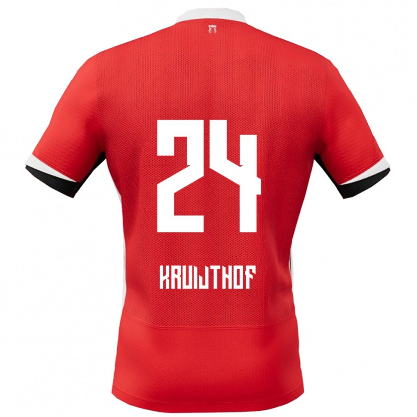 Danxen Damen Annemiek Kruijthof #24 Rot Weiß Heimtrikot Trikot 2025/26 T-Shirt