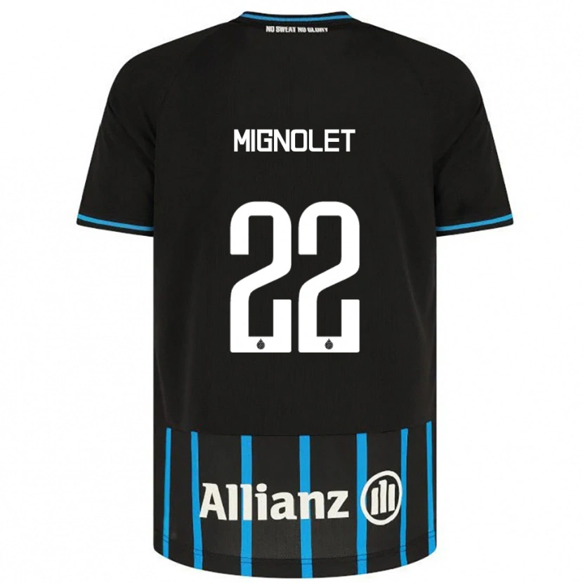 Danxen Damen Simon Mignolet #22 Schwarz Blau Heimtrikot Trikot 2025/26 T-Shirt
