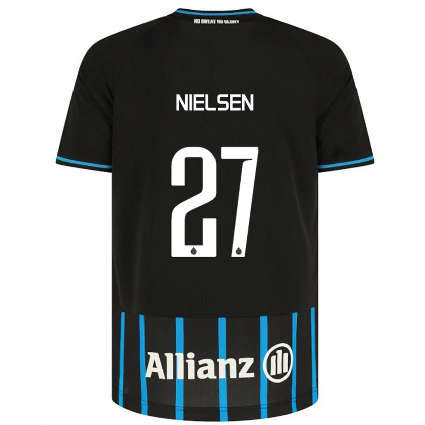 Danxen Damen Casper Nielsen #27 Schwarz Blau Heimtrikot Trikot 2025/26 T-Shirt