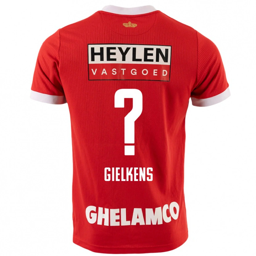 Danxen Damen Mathijs Gielkens #0 Rot Weiß Heimtrikot Trikot 2025/26 T-Shirt