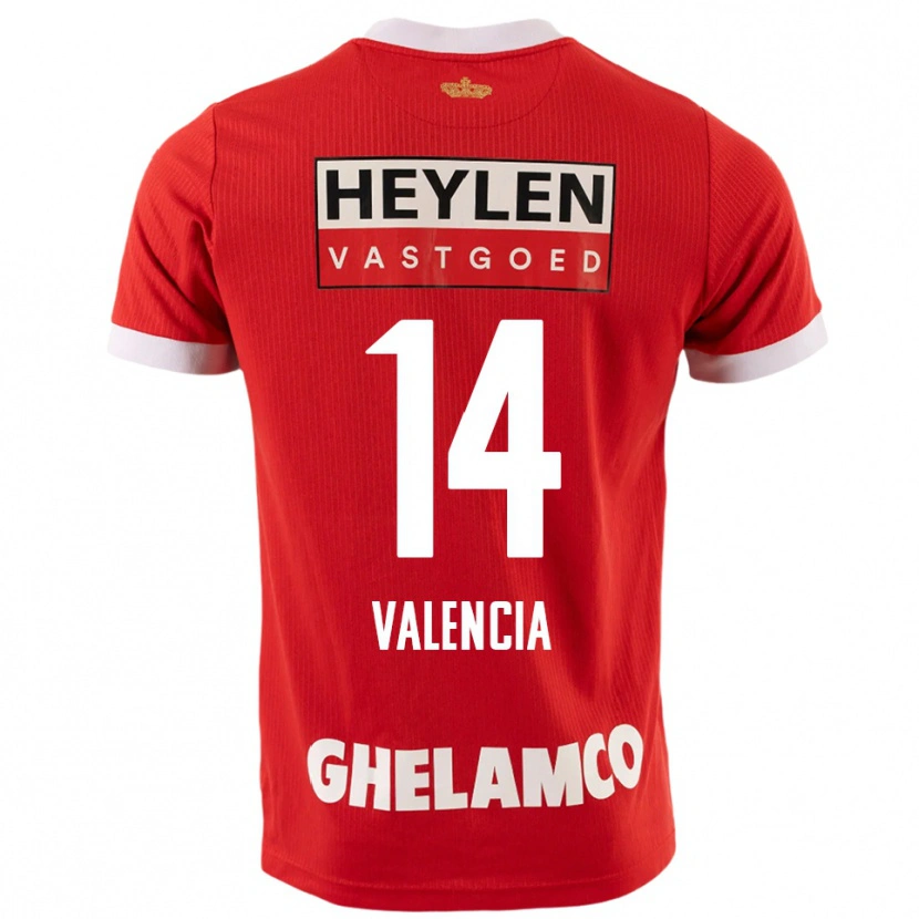 Danxen Damen Anthony Valencia #14 Rot Weiß Heimtrikot Trikot 2025/26 T-Shirt
