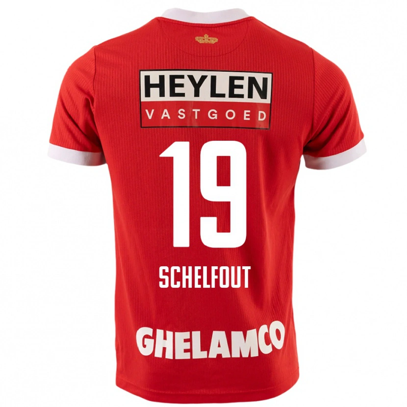 Danxen Damen Luca Schelfout #19 Rot Weiß Heimtrikot Trikot 2025/26 T-Shirt
