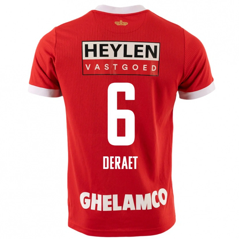 Danxen Damen Xavi Deraet #6 Rot Weiß Heimtrikot Trikot 2025/26 T-Shirt