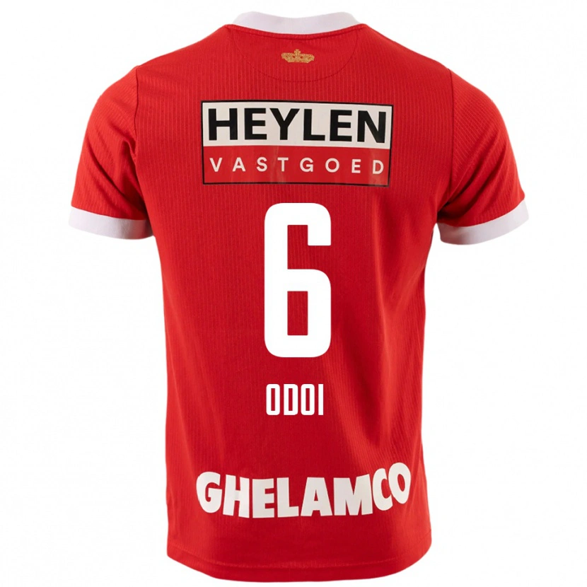 Danxen Damen Denis Odoi #6 Rot Weiß Heimtrikot Trikot 2025/26 T-Shirt