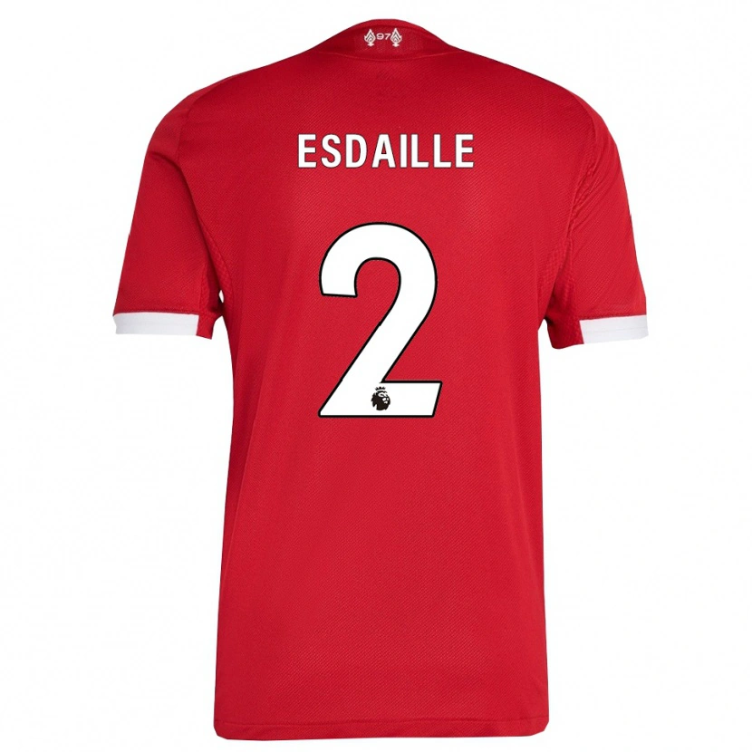 Danxen Damen Dj Esdaille #2 Rot Weiß Heimtrikot Trikot 2025/26 T-Shirt