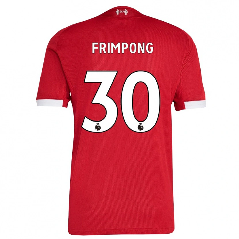 Danxen Damen Jeremie Frimpong #30 Rot Weiß Heimtrikot Trikot 2025/26 T-Shirt