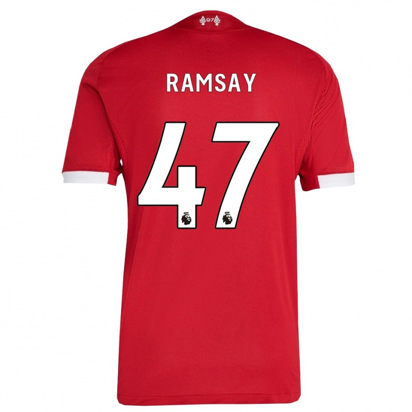 Danxen Damen Calvin Ramsay #47 Rot Weiß Heimtrikot Trikot 2025/26 T-Shirt