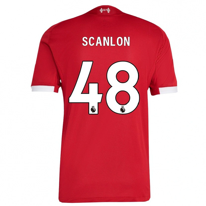 Danxen Damen Calum Scanlon #48 Rot Weiß Heimtrikot Trikot 2025/26 T-Shirt