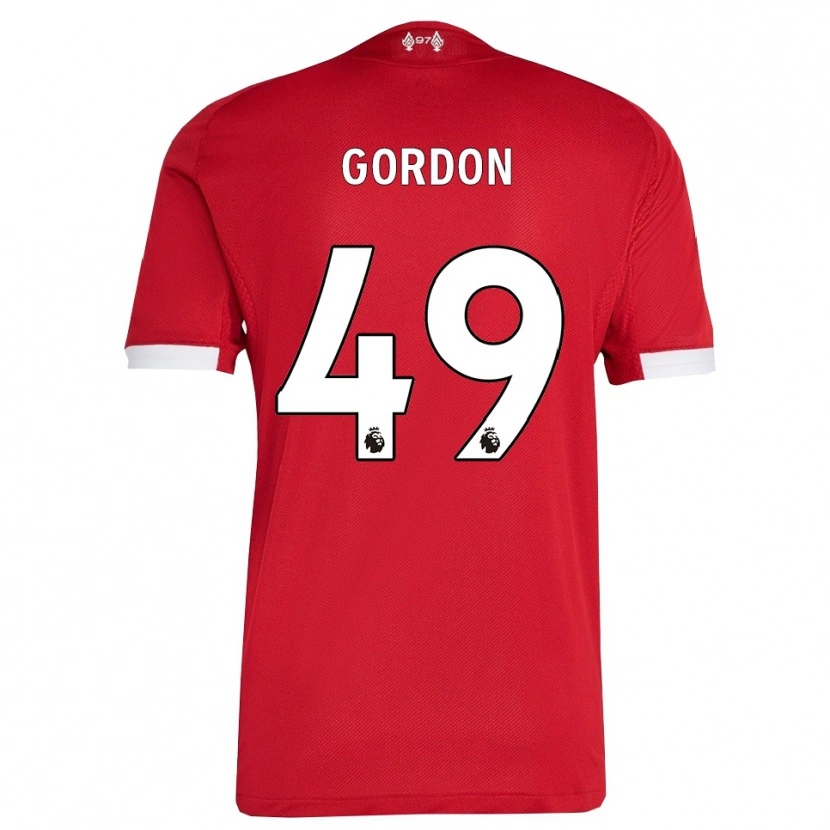 Danxen Damen Kaide Gordon #49 Rot Weiß Heimtrikot Trikot 2025/26 T-Shirt