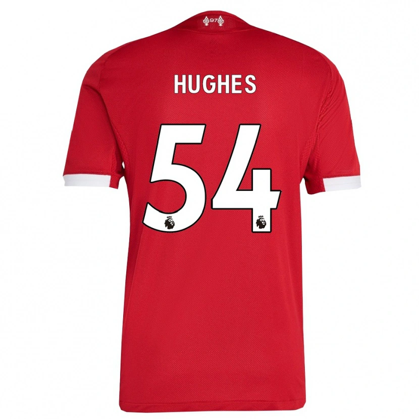 Danxen Damen Liam Hughes #54 Rot Weiß Heimtrikot Trikot 2025/26 T-Shirt