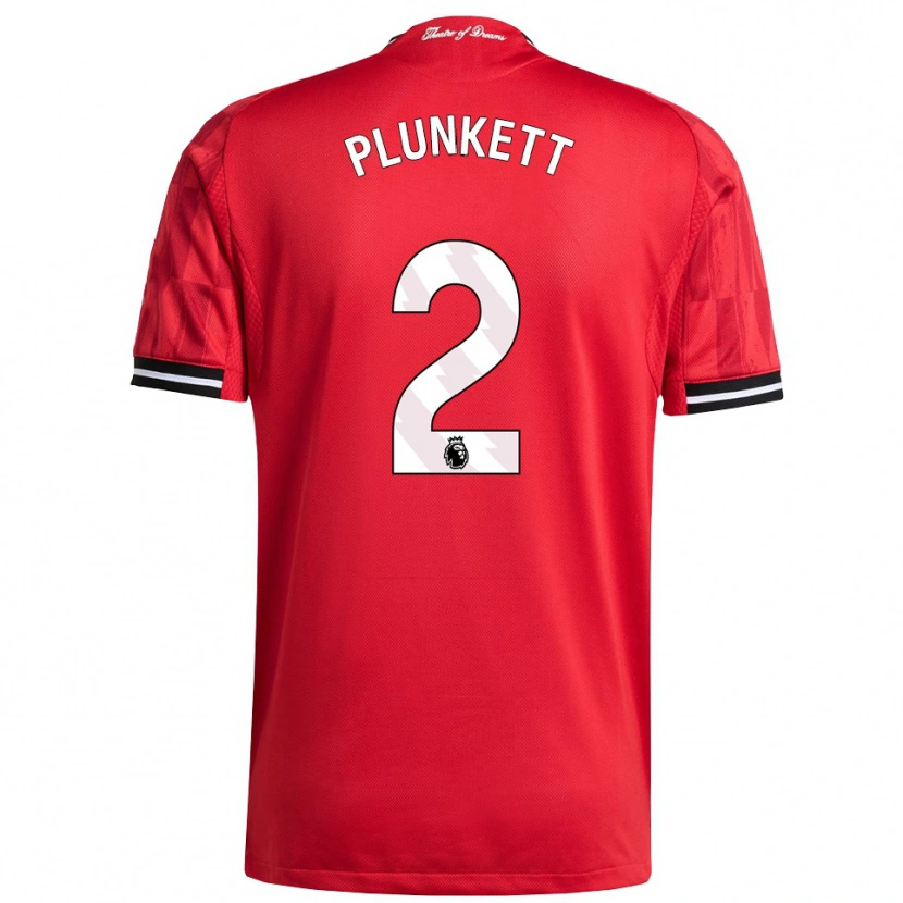 Danxen Damen Dante Plunkett #2 Rot Schwarz Weiß Heimtrikot Trikot 2025/26 T-Shirt