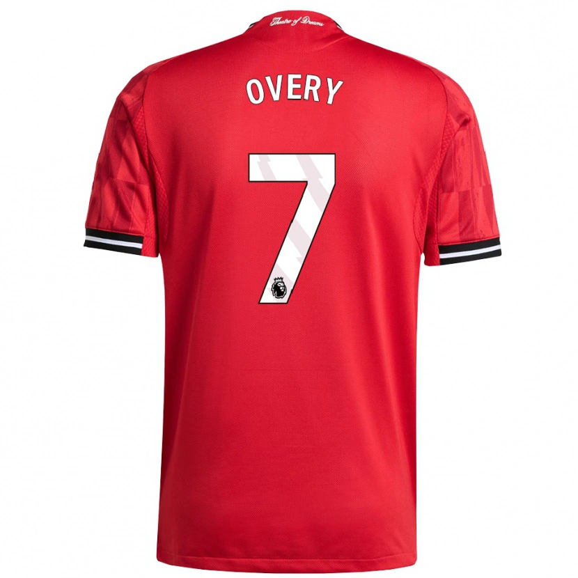 Danxen Damen James Overy #7 Rot Schwarz Weiß Heimtrikot Trikot 2025/26 T-Shirt