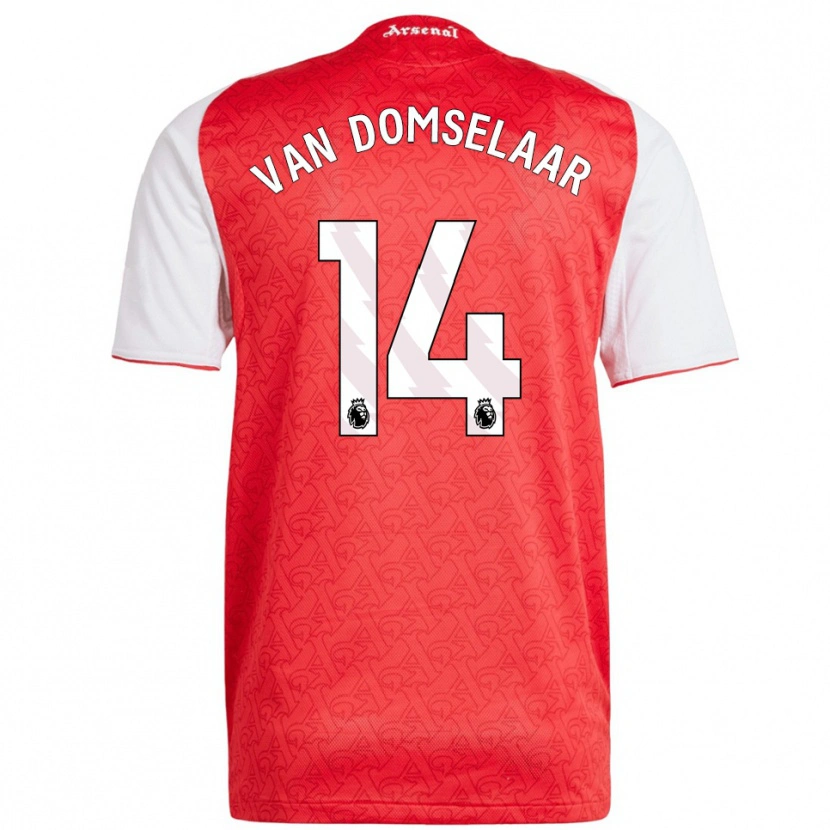 Danxen Damen Daphne Van Domselaar #14 Rot Weiß Heimtrikot Trikot 2025/26 T-Shirt