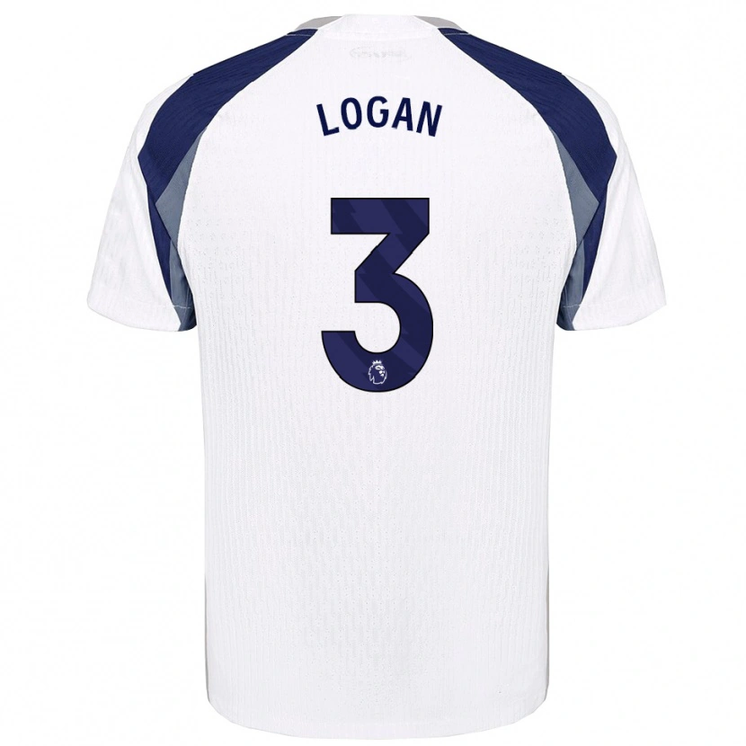 Danxen Damen Calum Logan #3 Weiß Marineblau Heimtrikot Trikot 2025/26 T-Shirt