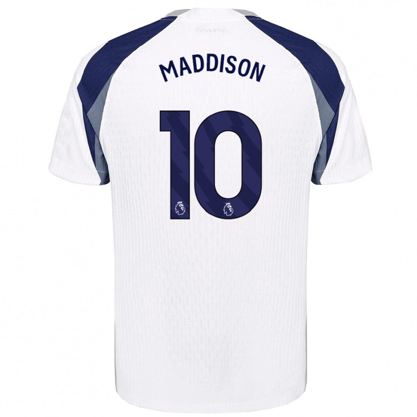 Danxen Damen James Maddison #10 Weiß Marineblau Heimtrikot Trikot 2025/26 T-Shirt
