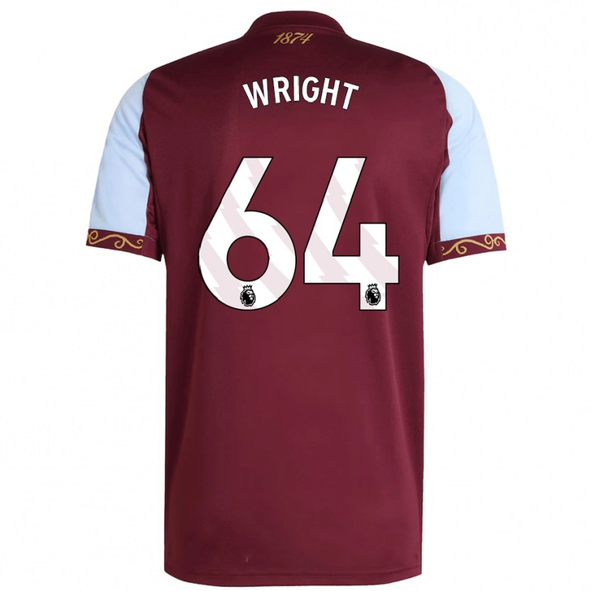 Danxen Damen James Wright #64 Burgunderrot Himmelblau Heimtrikot Trikot 2025/26 T-Shirt