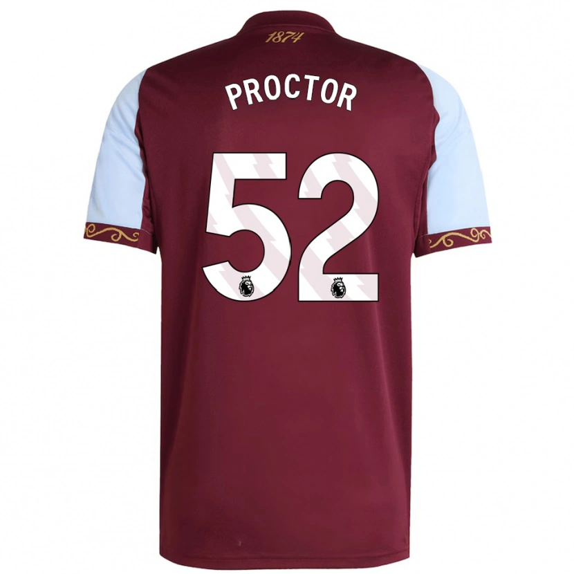 Danxen Damen Sam Proctor #52 Burgunderrot Himmelblau Heimtrikot Trikot 2025/26 T-Shirt