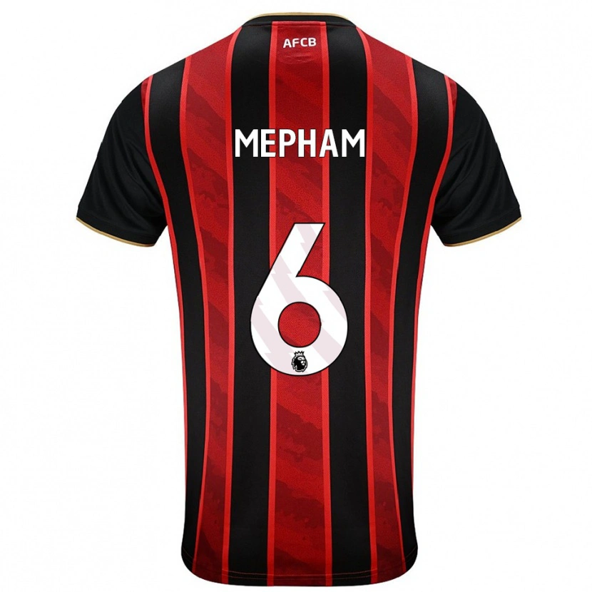 Danxen Damen Chris Mepham #6 Rot Schwarz Heimtrikot Trikot 2025/26 T-Shirt
