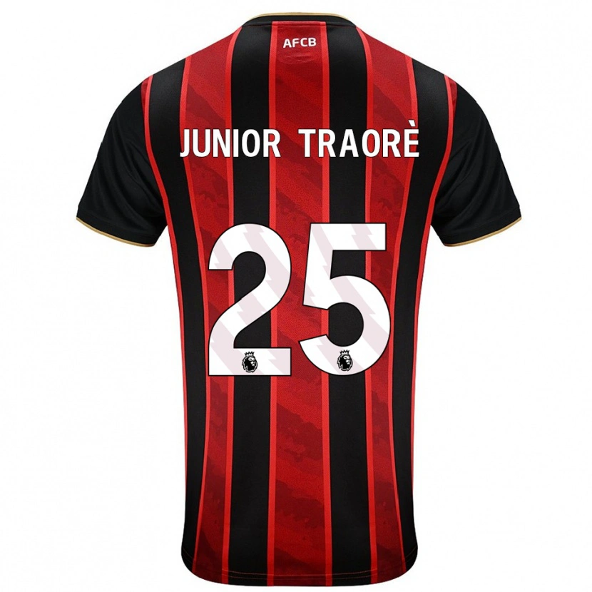 Danxen Damen Hamed Junior Traoré #25 Rot Schwarz Heimtrikot Trikot 2025/26 T-Shirt