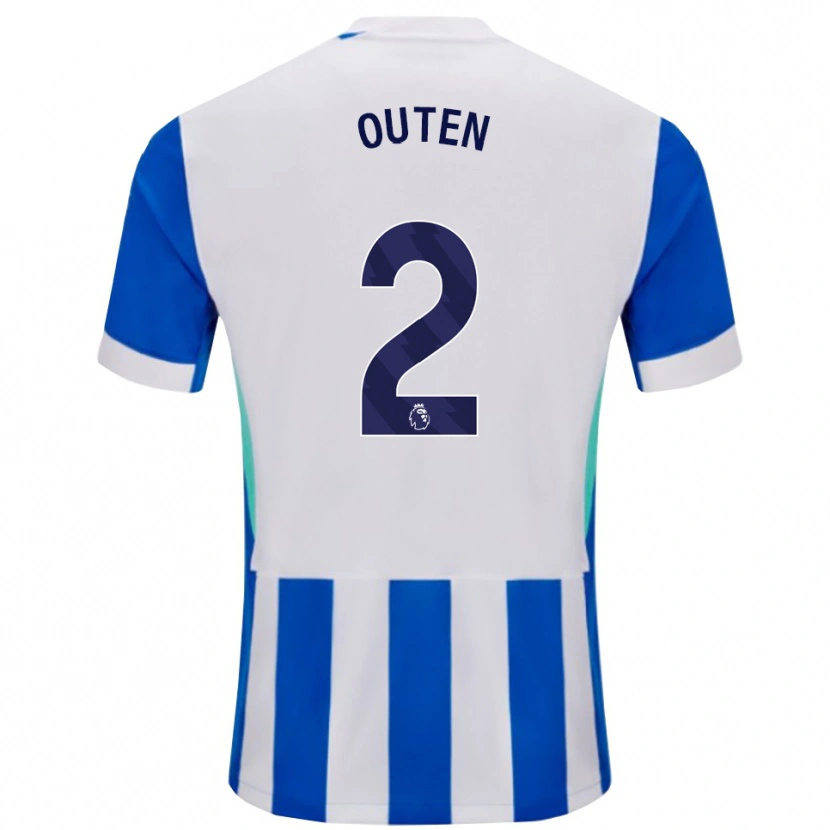 Danxen Damen Theo Outen #2 Blau Weiß Heimtrikot Trikot 2025/26 T-Shirt