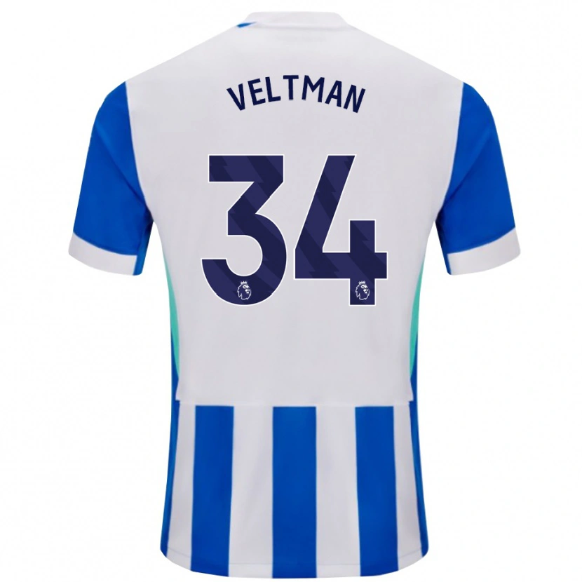Danxen Damen Joël Veltman #34 Blau Weiß Heimtrikot Trikot 2025/26 T-Shirt