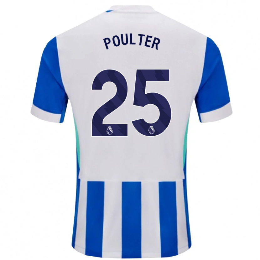 Danxen Damen Hannah Poulter #25 Blau Weiß Heimtrikot Trikot 2025/26 T-Shirt