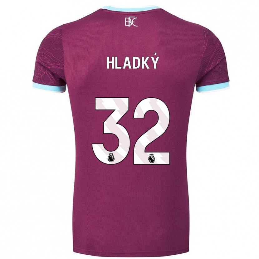 Danxen Damen Vaclav Hladky #32 Burgunderrot Himmelblau Heimtrikot Trikot 2025/26 T-Shirt