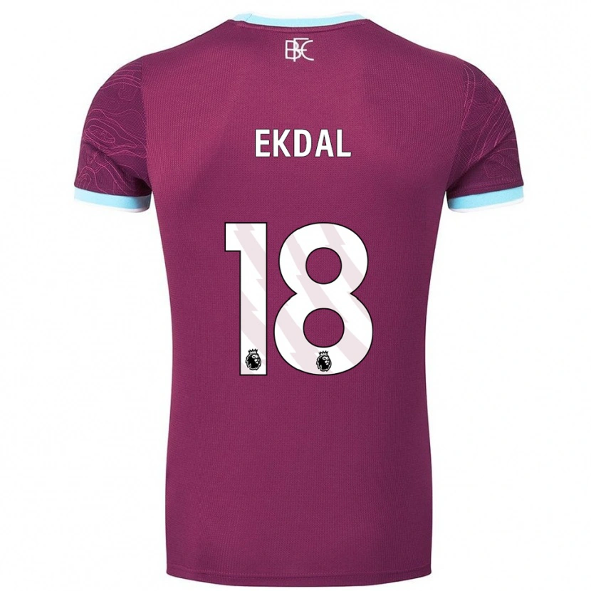 Danxen Damen Hjalmar Ekdal #18 Burgunderrot Himmelblau Heimtrikot Trikot 2025/26 T-Shirt