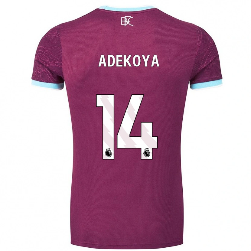 Danxen Damen Noah Adekoya #14 Burgunderrot Himmelblau Heimtrikot Trikot 2025/26 T-Shirt