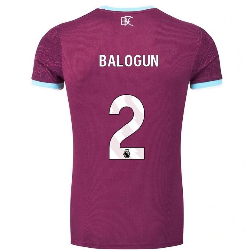 Danxen Damen Hamzat Balogun #2 Burgunderrot Himmelblau Heimtrikot Trikot 2025/26 T-Shirt