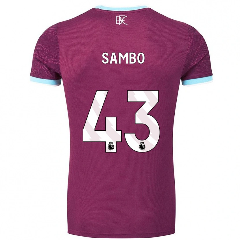 Danxen Damen Shurandy Sambo #43 Burgunderrot Himmelblau Heimtrikot Trikot 2025/26 T-Shirt