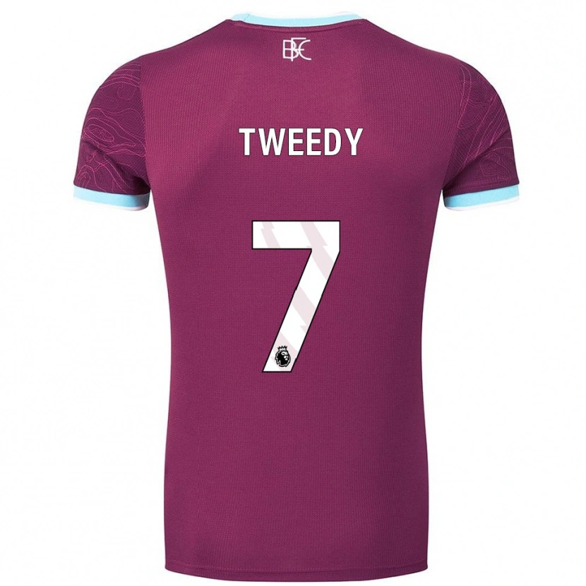 Danxen Damen Tom Tweedy #7 Burgunderrot Himmelblau Heimtrikot Trikot 2025/26 T-Shirt