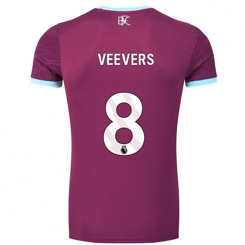 Danxen Damen Charlie Veevers #8 Burgunderrot Himmelblau Heimtrikot Trikot 2025/26 T-Shirt