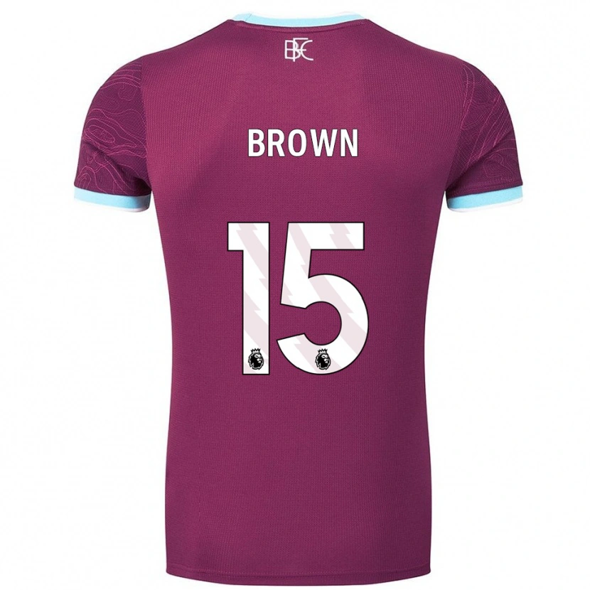 Danxen Damen Kian Mcmahon-Brown #15 Burgunderrot Himmelblau Heimtrikot Trikot 2025/26 T-Shirt