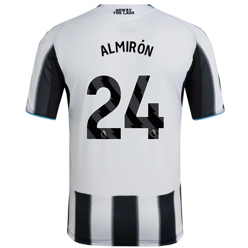 Danxen Damen Miguel Almiron #24 Schwarz Weiß Heimtrikot Trikot 2025/26 T-Shirt