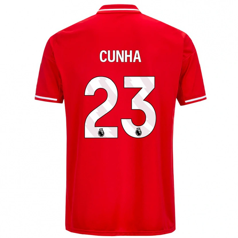Danxen Damen Jair Cunha #23 Rot Weiß Heimtrikot Trikot 2025/26 T-Shirt