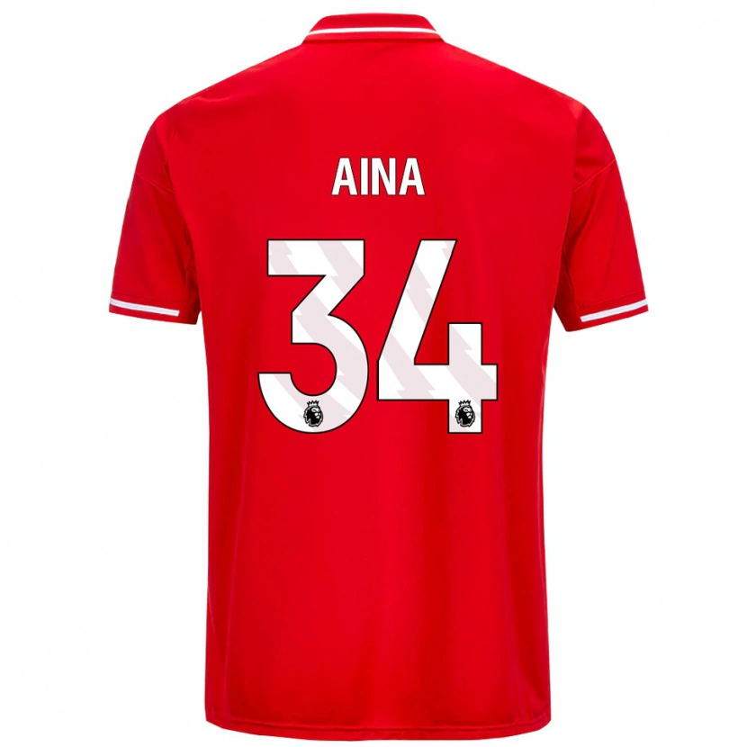Danxen Damen Ola Aina #34 Rot Weiß Heimtrikot Trikot 2025/26 T-Shirt