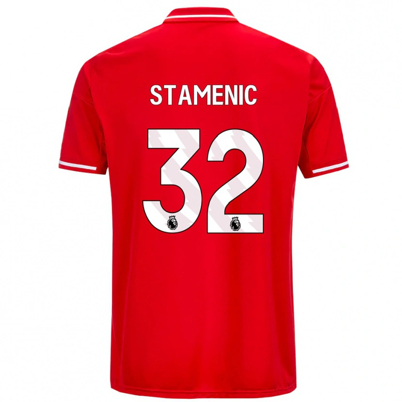 Danxen Damen Marko Stamenic #32 Rot Weiß Heimtrikot Trikot 2025/26 T-Shirt