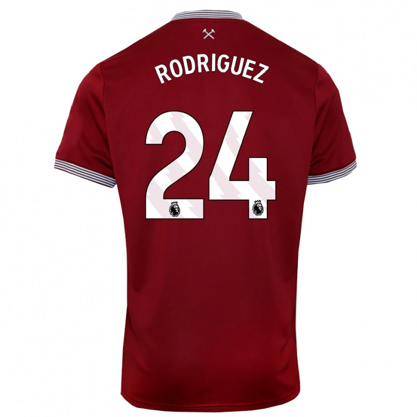 Danxen Damen Guido Rodríguez #24 Burgunderrot Weiß Heimtrikot Trikot 2025/26 T-Shirt