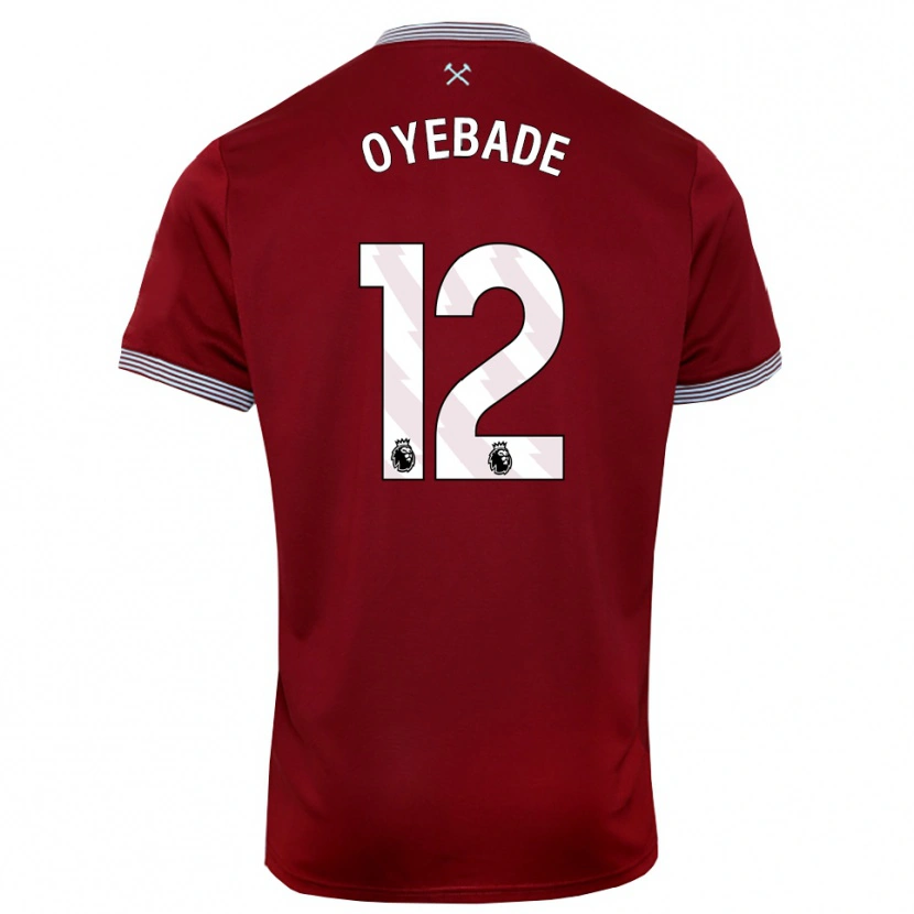 Danxen Damen Rayan Oyebade #12 Burgunderrot Weiß Heimtrikot Trikot 2025/26 T-Shirt