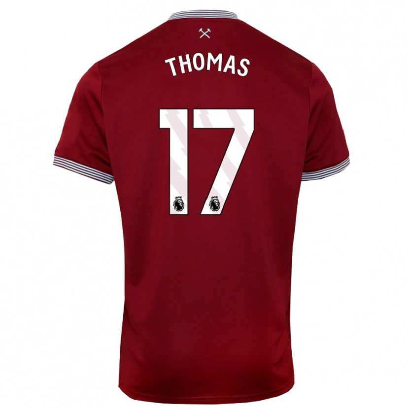Danxen Damen Isaac Thomas #17 Burgunderrot Weiß Heimtrikot Trikot 2025/26 T-Shirt
