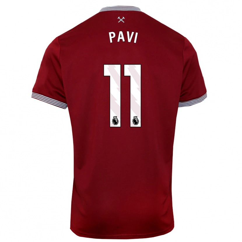 Danxen Damen Manuela Paví #11 Burgunderrot Weiß Heimtrikot Trikot 2025/26 T-Shirt