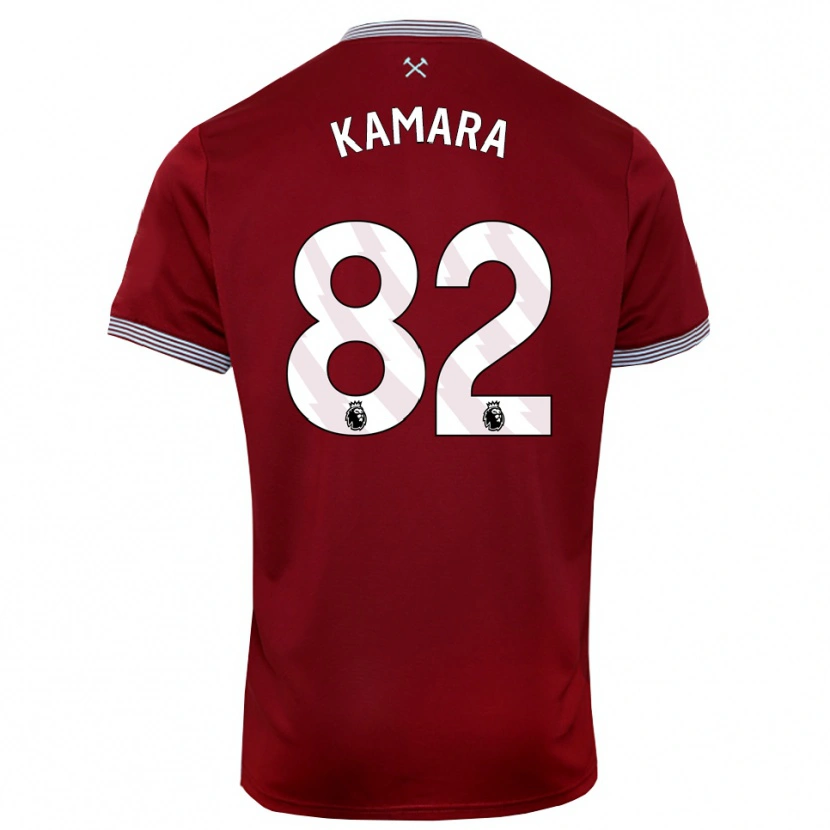 Danxen Damen Aaron Kamara #82 Burgunderrot Weiß Heimtrikot Trikot 2025/26 T-Shirt