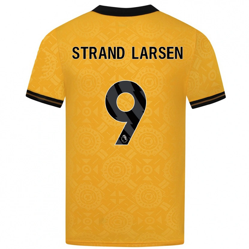 Danxen Damen Jørgen Strand Larsen #9 Gelb Schwarz Heimtrikot Trikot 2025/26 T-Shirt