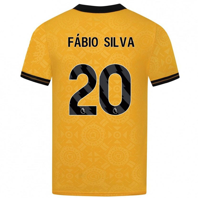 Danxen Damen Fábio Silva #20 Gelb Schwarz Heimtrikot Trikot 2025/26 T-Shirt
