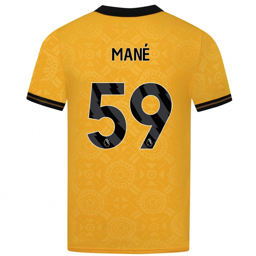 Danxen Damen Mateus Mané #59 Gelb Schwarz Heimtrikot Trikot 2025/26 T-Shirt