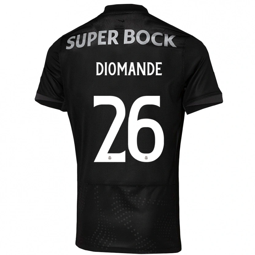 Danxen Damen Ousmane Diomande #26 Schwarz Weiß Auswärtstrikot Trikot 2025/26 T-Shirt