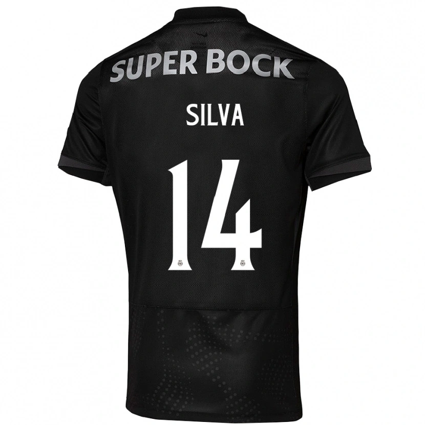 Danxen Damen Guilherme Silva #14 Schwarz Weiß Auswärtstrikot Trikot 2025/26 T-Shirt