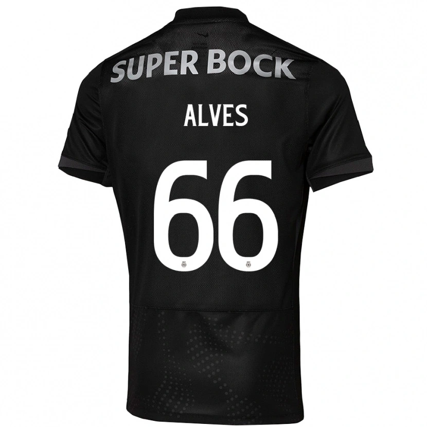 Danxen Damen Miguel Alves #66 Schwarz Weiß Auswärtstrikot Trikot 2025/26 T-Shirt